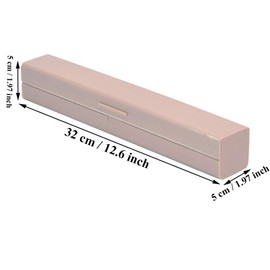 Wrap Dispenser & Cutter, Cling Film Wrap Dispenser, Food Wrap Dispenser, 5 x 5 x 32 cm PP Plastic Wrap Dispenser for Cling Film, Tin Foil, Home Kitchen, Restaurant (Pink)