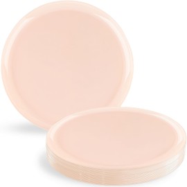 Blue Sky Edge Collection Pink Disposable Plates 6.3" - 10 Count, Stylish & Sturdy Disposable Dinnerware for Parties, Events, and Occasions