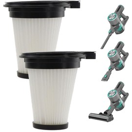 Filtro de aspiradora reutilizable lavable compatible con aspiradora inalámbrica Wyze, paquete de 2 filtros de repuesto Hepa para polvo