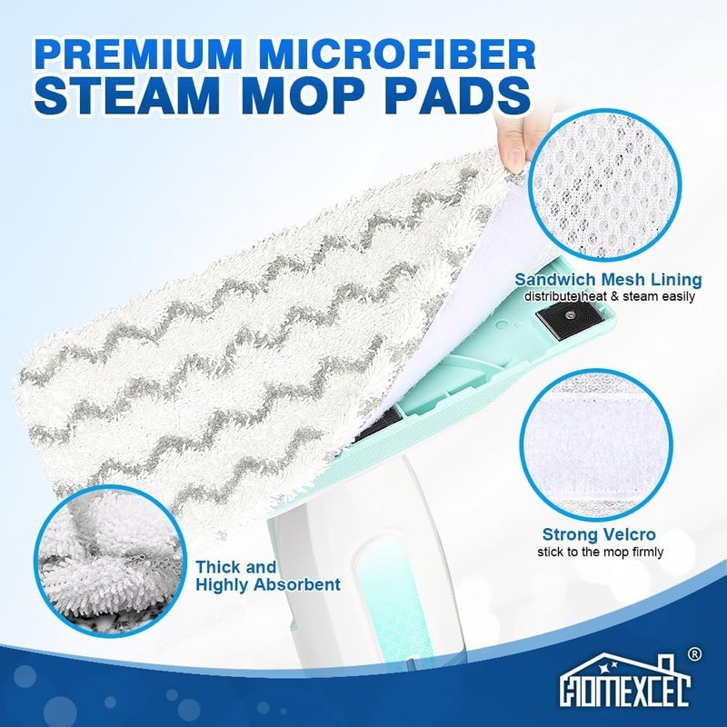 HOMEXCEL Steam Mop Replacement Pads for Shark Steam Mops S1000/S1000A/S1000C/S1000WM/and