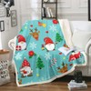 Homewish Christmas Blanket Throw Christmas Santa GNOME Fleece Blanket 75