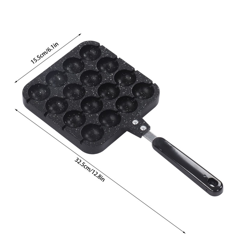 16 Holes Octopus Meatballs Pan Aluminum Alloy Takoyaki Baking Mold