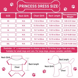 TAPBULL Dog Dresses, Fashionable Pet Dog Clothes with Heart Design, Cute Cat Birthday Dress Outfit (Pink/Red/Blue/Purple/Black 5-Pack), X-Small