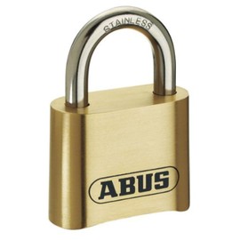 ABUS 180IB/50 All Weather Solid Brass 4-Dial Resettable Combination Padlock with 2" Stainless Steel Shackle