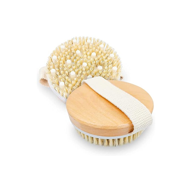 EcoGreen® - Cepillo Corporal de Cerdas Naturales, Exfoliante y Estimulante,