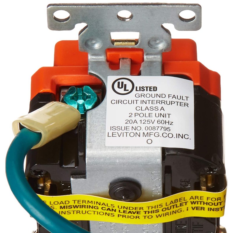 Leviton GFTR2-IGO 20A-125V Extra-Heavy Duty Industrial Grade Isolated Ground Duplex