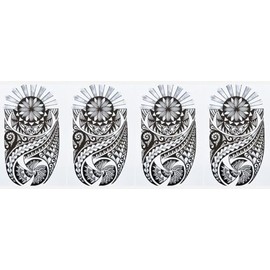 4 Blätter Temporäres Tribal Tattoo Maori Arm Tattoo Oberarm Tattoo Fake Tattoo HB853x4