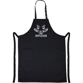EXPRESS-STICKEREI Barbecue Apron Funny – with Saying Funny Cooking Apron BBQ Apron for Women / Men with Embroidered Saying Adjustable Bib Apron Kitchen Apron Gift Grill Fan BBQ Father's Day, Ich kann