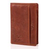 Protective Men's/Women's Unisex Leather Wallet Purse in Vintage Brown Wallet