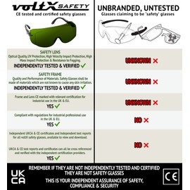 voltX 'OVERSPECS' Welding 5 Large Size, Industrial Safety Over Glasses - (Welding 5) UKCA & CE EN166f certified individually adjustable temples, scratch resistant, UV400 protection