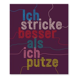 strickimicki - Glasses Cleaning Cloth - Ich Stricke Besser als ich Putzze