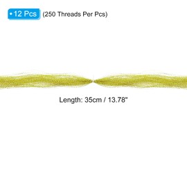 PATIKIL Crystal Flash Fly Fishing Line Fly Tying Material, 12Pcs 250 Strands Dry Flies Decorating Accessories for Making Fishing Hook Lure Flies, Olive Green