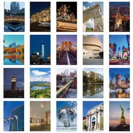 xtvinvm US City New York Travel Postcards from Around the World Vintage Postcard Pack for Mailing Business Christmas Holiday Birthday Postcards with Mailing Side Set of 20