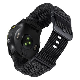 BINLUN Compatible With Garmin Watch Strap 20mm 22mm 26mm, Heavy-Duty Braided 550 Paracord Nylon Sport Replacement Bands Design for Quickfit Fenix/Fit for Forerunner/for Instinct/for Quatix/for MARQ