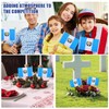 HSQCEZ 12Pcs Small Guatemala Flags on Wooden Stick Mini Guatemalan