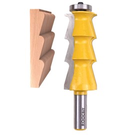 ROOCBIT 1/2-Inch Shank Architectural Shutter Windows Molding Router Bit Set Carbide Sculpture Edge line Styling Cutter Woodworking Shape Cutter Tool(73.5mm Cutting Height)