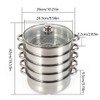 Stainless Steel Steamer, 5 Tier 26cm Steamer Cooking Steam Pot