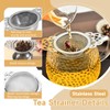 2 Pack Small Fine Mesh Tea Strainers with Bowl, Stainless