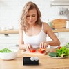 Dreyoo Cutlery Pointed Edge Knife Sharpener, Double Sided Stainless Steel