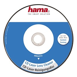 Hama Reinigungs-CD für CD-Player (Laser Reinigung, Reinigungs CD für CD Player mit Laufwerkschublade, Reinigungsdisc, Reinigungscd, Trockenreinigung Laseroptik), silber