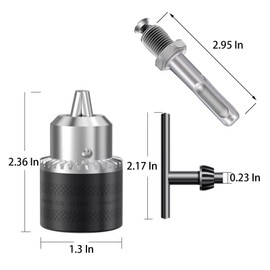 Tigbrother 1.5-13mm Quick Change Drill Chuck Adapter with SDS Plus Shank, 1/2"-20 UNF Mount for Impact Drivers & Hammer Drills | Converts to Drilling Function