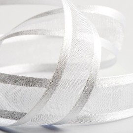 Italian Options - Satin Edge Organza Ribbon - 25mm x 25M - White