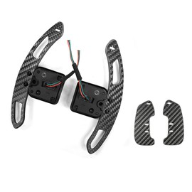 TDD Magnetic Steering Wheel Paddle Shifter Compatible with B9 Series A1 A2 A3 A4 A5 A8 Q2 Q3 Q4 Q5 Q7 Q8 S1 S2 S3 S4 S5 SQ5 SQ7 SQ8 RS1 RS2 RS3 RS4 RS5 RSQ5 Carbon Fiber Paddle Shifter (1 Set)