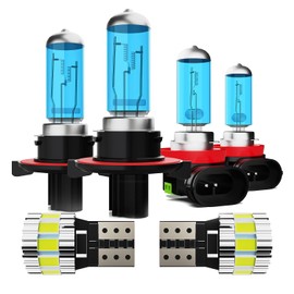 ZPXGIZT Light Bulbs Fit For Nissan Sentra 2004-2012, High Performance Halogen Headlight Bulb And License Plate Lights Combo, 9008 H11 High Low Beam Fog Lights, 6000K White Light, Pack of 6