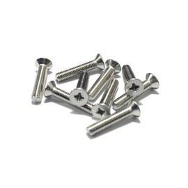 M4 (4mm x 12mm Incl Head) Pozi Countersunk Machine Screws - A2 Grade Stainless Steel (Pack of 20)