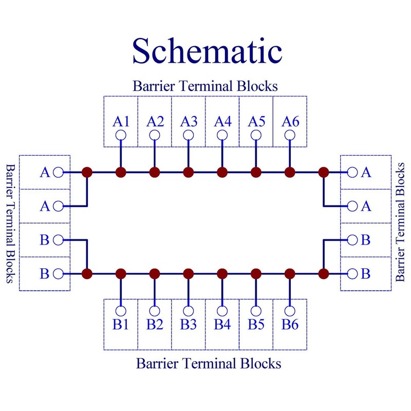 Barrier Terminal Block Power Distribution Module (2x6 Position, Screw Mount)
