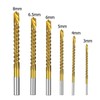 XiBany 3/6pcs Cobalt Drill Bit Set Spiral Screw Metric Composite