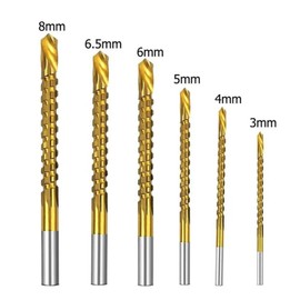 XiBany 3/6pcs Cobalt Drill Bit Set Spiral Screw Metric Composite Tap Drill Bit Tap Twist Drill Bit Set for Cutting Drilling Polishing