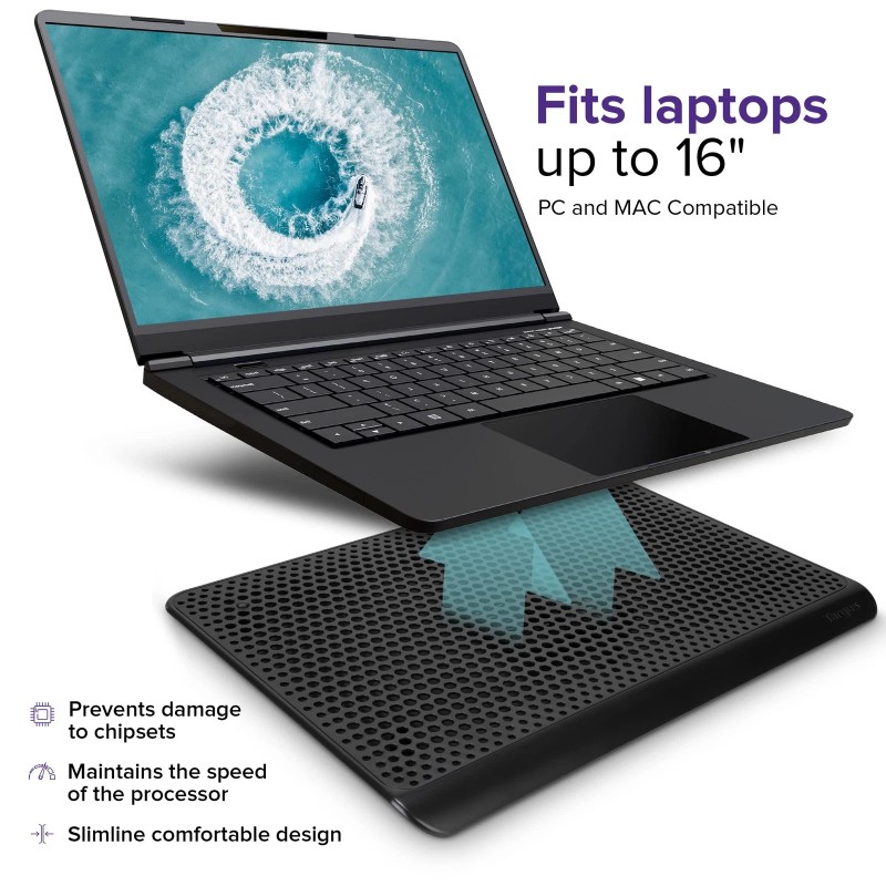 Targus 16 Inch Laptop Cooling Pad Ultra Slim USB Fan