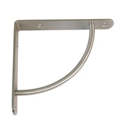 Amig - Shelf Bracket Stainless Steel Model 24 | Metal Bracket for Shelves | Shelf Bracket | Colour: Brushed Nickel | Dimensions: 220 x 220 mm | Recommended Max Weight: 150 kg