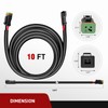 Nilight 2PCS 16AWG 10 Feet Wiring Harness Extension Kit, Extended