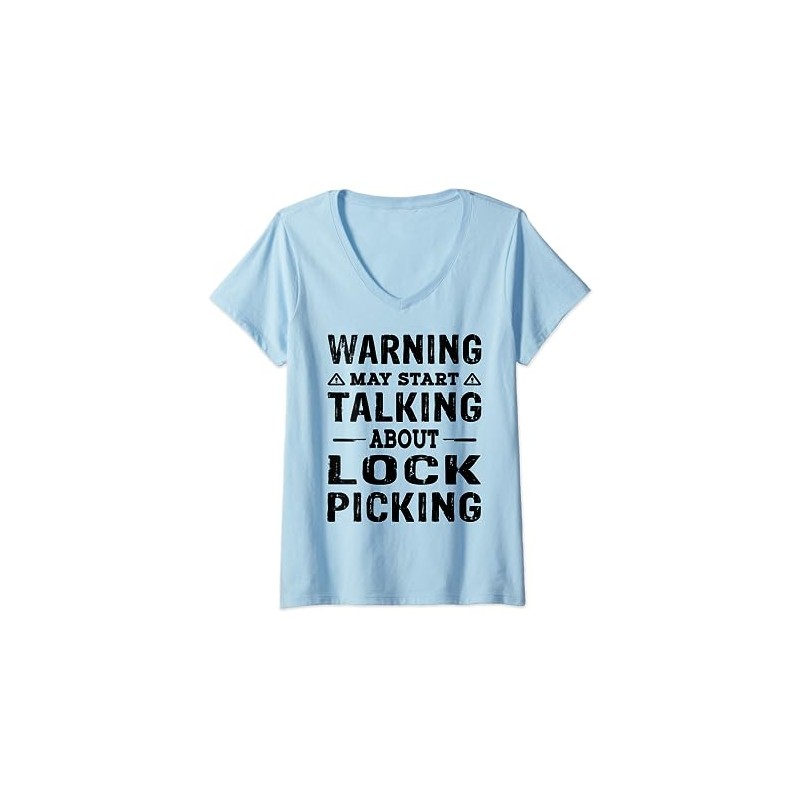 Lockpick - Warning may start talking about Lockpicking V-Neck T-Shirt