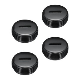 sourcing map Carbon Brush Holder Cap Motor Electric Brush Plastic Cover Thread Black 19mm/0.75 Inch OD Pack of 4