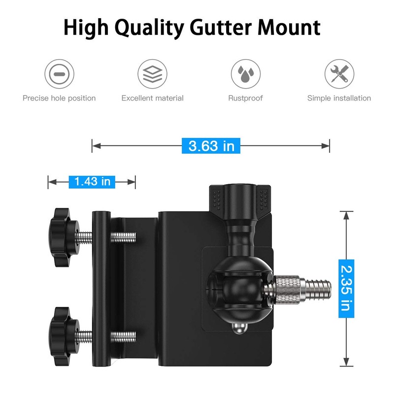 HOLACA Gutter Mount compatible with for Arlo Pro 4 Solar