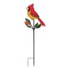 Red Cardinal Garden Stake – Metal Outdoor Bird Decoration for