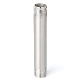 TAISHER 2 Pcs Stainless Steel Pipe Fittings, 3/4" BSP x 3/4" BSP Male Threaded, 150mm Length Nipple Cast Pipe, for Water Oill Air Gas