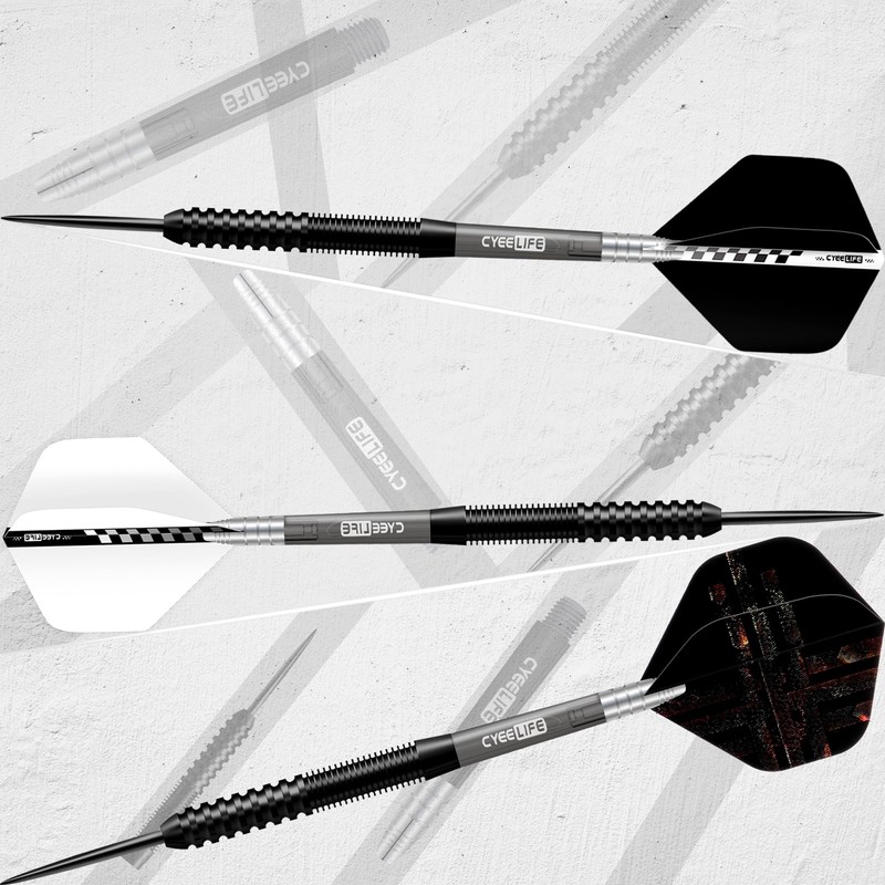 CyeeLife Tungsten Darts 23g Steel Tip,Steel Tip Darts Set with