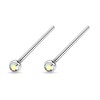 Forbidden Body Jewelry 18-20g Surgical Steel 2mm Press Fit CZ