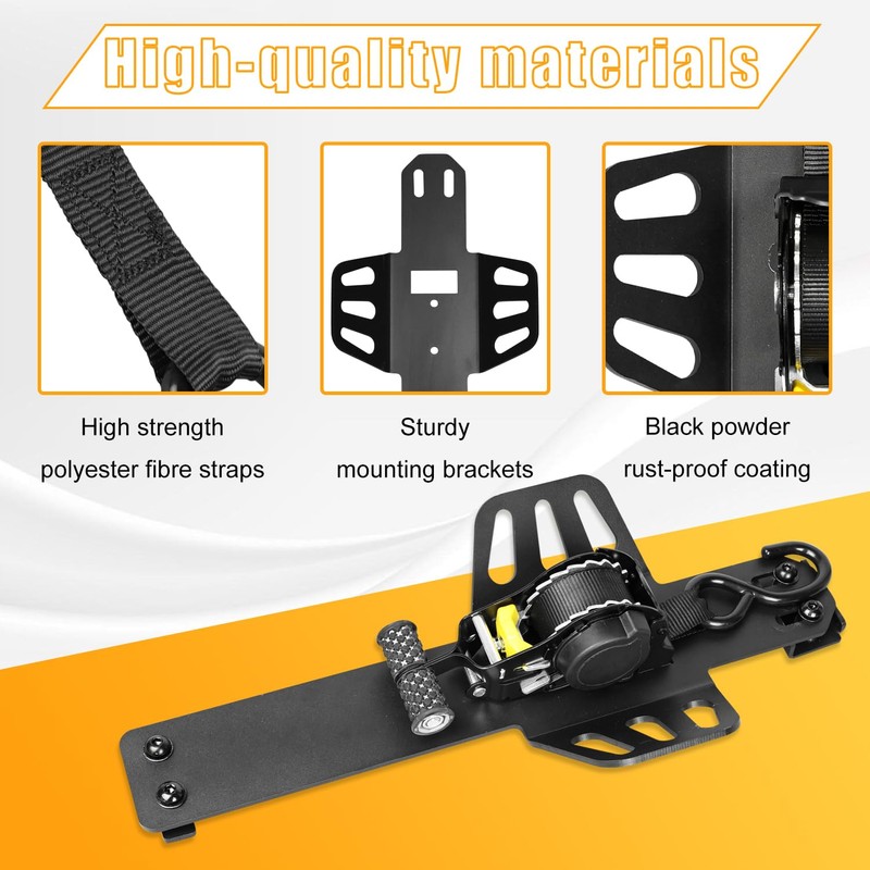 SuLokiy Truck Bed Mounted Ratchet Straps Self Retractable Compatible with