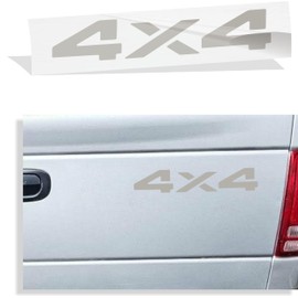 4x4 Decal - 1997-2004 Dodge Dakota - (Color: Silver)