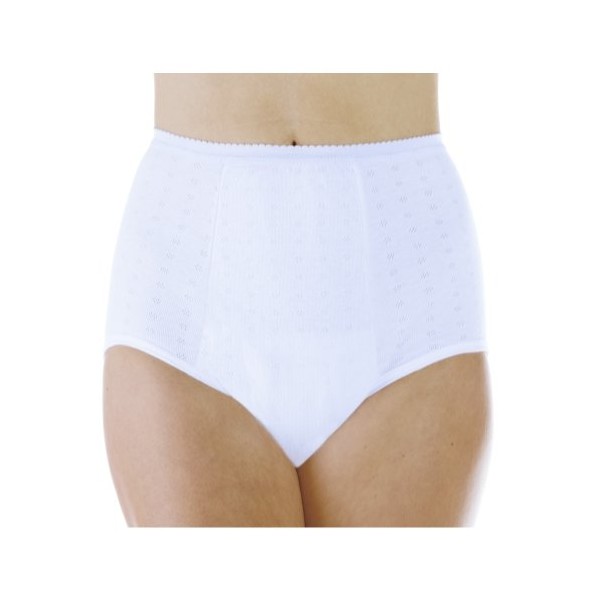 6-Pack Women's Maximum Absorbency Reusable Bladder Control Panties White 6X (Fits Hip: 57-59")