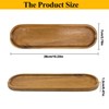 SwirlColor Wooden Spoon Rest, Long Natural Wood Utensil Holder, Brown