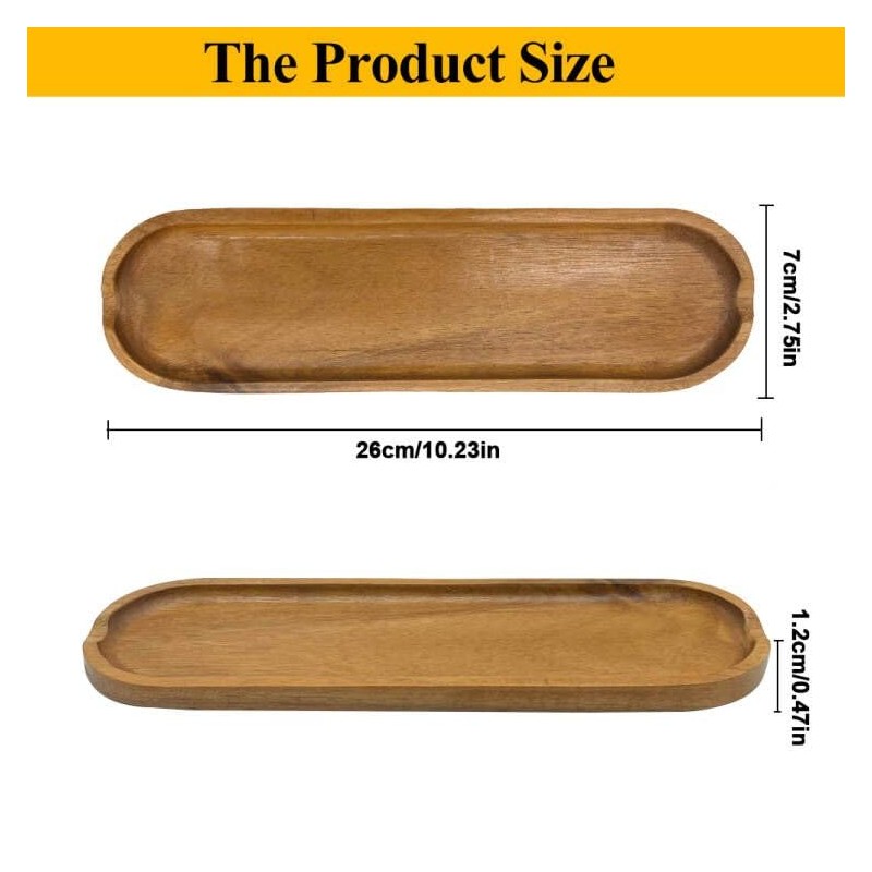 SwirlColor Wooden Spoon Rest, Long Natural Wood Utensil Holder, Brown