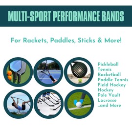 5 Pack - LFG Reset Bands - Grip Bands for Pickleball Paddles, Tennis Rackets, and Hockey/Lacrosse Sticks + Video Course to Master Mental Resilience - 5 Pieces - LFG (Let's F*in Go)