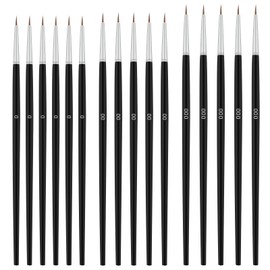 30 Pack Small Paint Brushes Fine Paint Brushes Thin Paint Brushes 3 Size #0#00#000 Detail Paint Brushes Miniature Paint Brushes for Micro Models Art Oil Watercolor Acrylic Painting