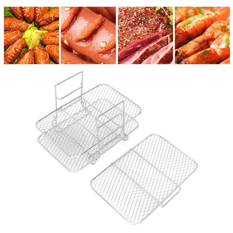 Fryer Racks Stainless Steel 3 Stackable Racks for Ninjia DZ201
